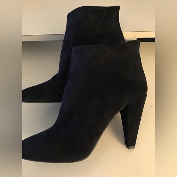 Jill Stuart women black suede heel boots US 8 - Picture 6 of 12